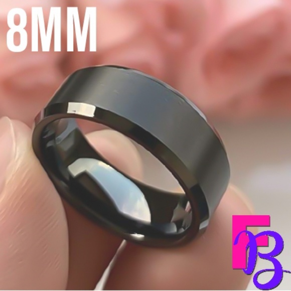 *NEW!* 4MM | 6MM | 8MM Black Tungsten Ring - Picture 4 of 10